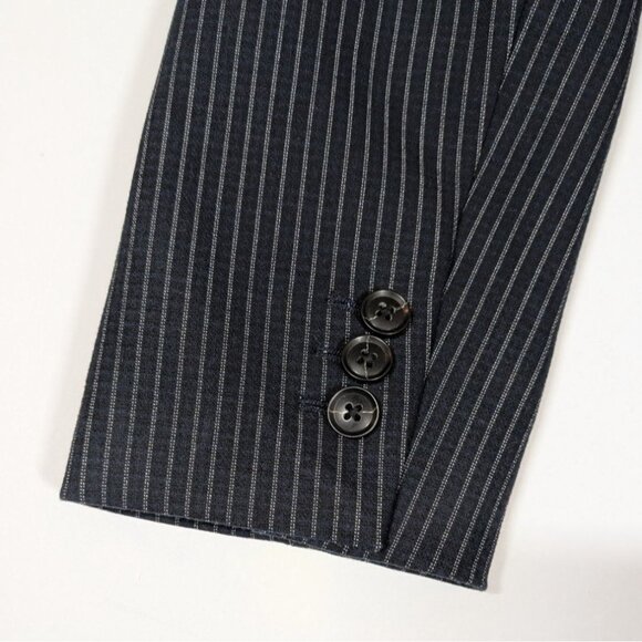 Banana Republic Long & Lean Pinstripe Blazer Womens Size 12 Academia Business - Picture 8 of 11